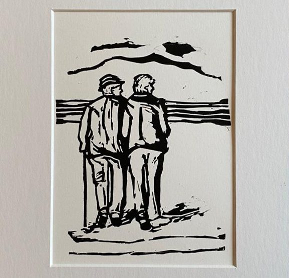 Linoprint: Als Je Overmorgen Oud Bent